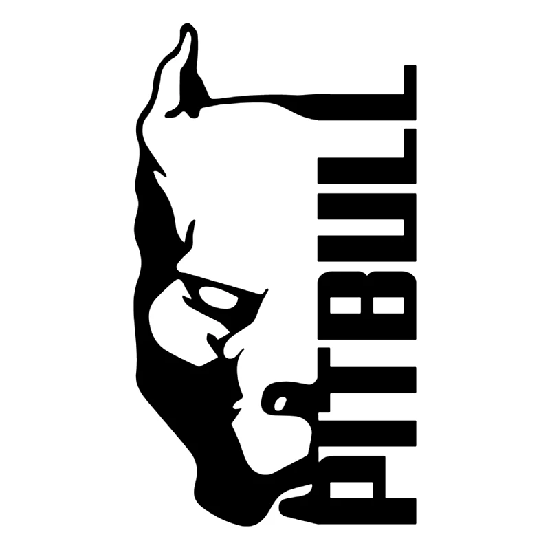 

Pitbull Dog Funny Car Sticker and Decal Silver/black KK Vinyl Auto Car Stickers Sunscreen Waterproof 12cm*21cm