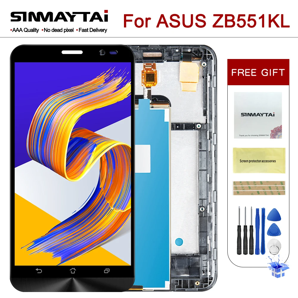 Оригинальный экран 5 дюйма для Asus Zenfone GO TV ZB551KL X013D ЖК дисплей сенсорный дигитайзер