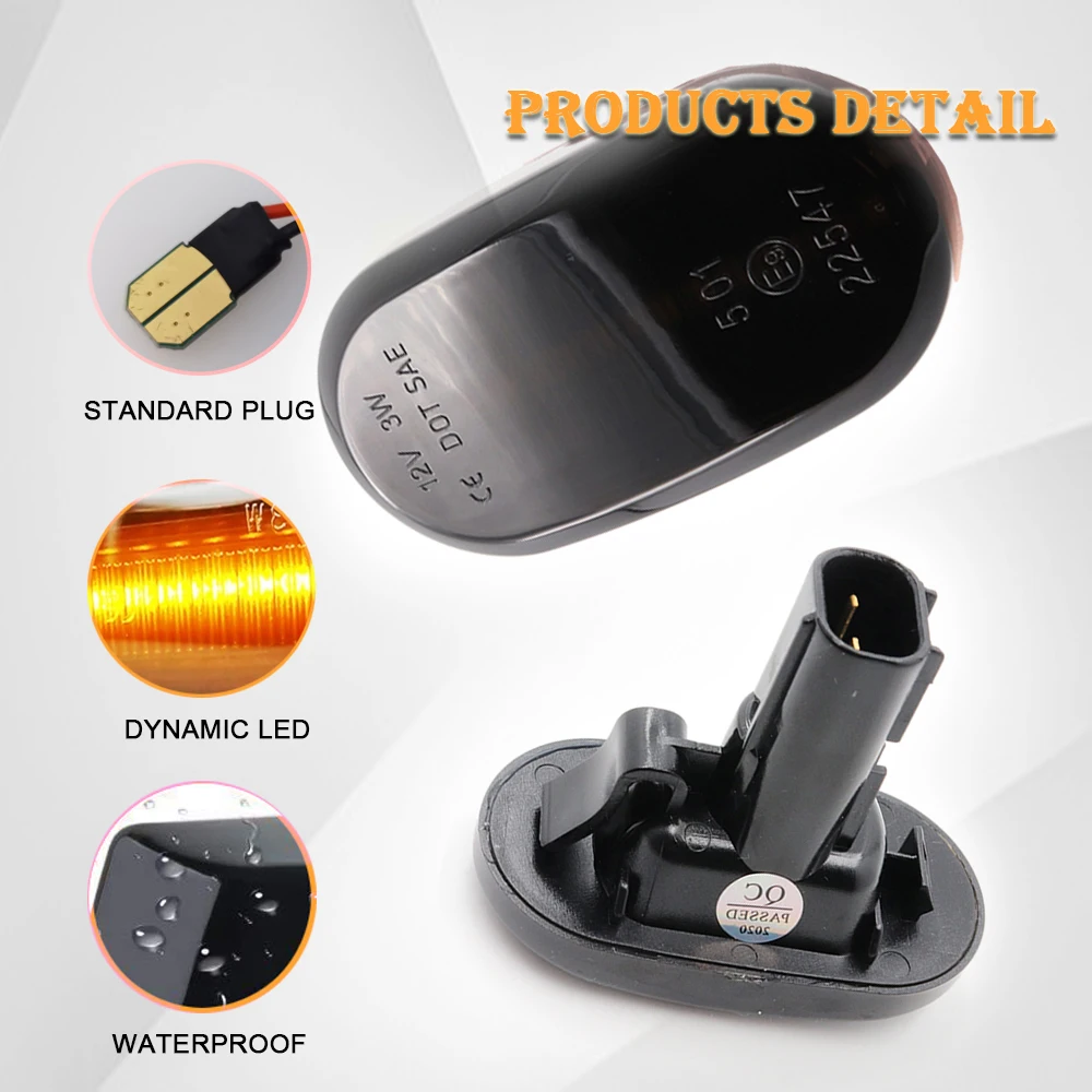 

1Pair LED Turn Signal Dynamic Repeater Amber Light for Jimny JB64W Carry Truck DA63T Lapin HE21S Jimny Sierra JB74W Side Marker