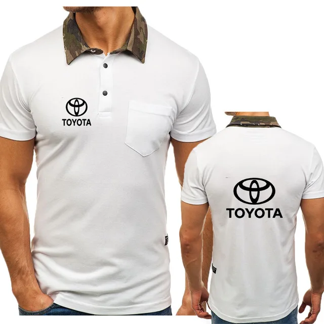 Мужская хлопковая футболка-поло с коротким рукавом Повседневная Футболка
