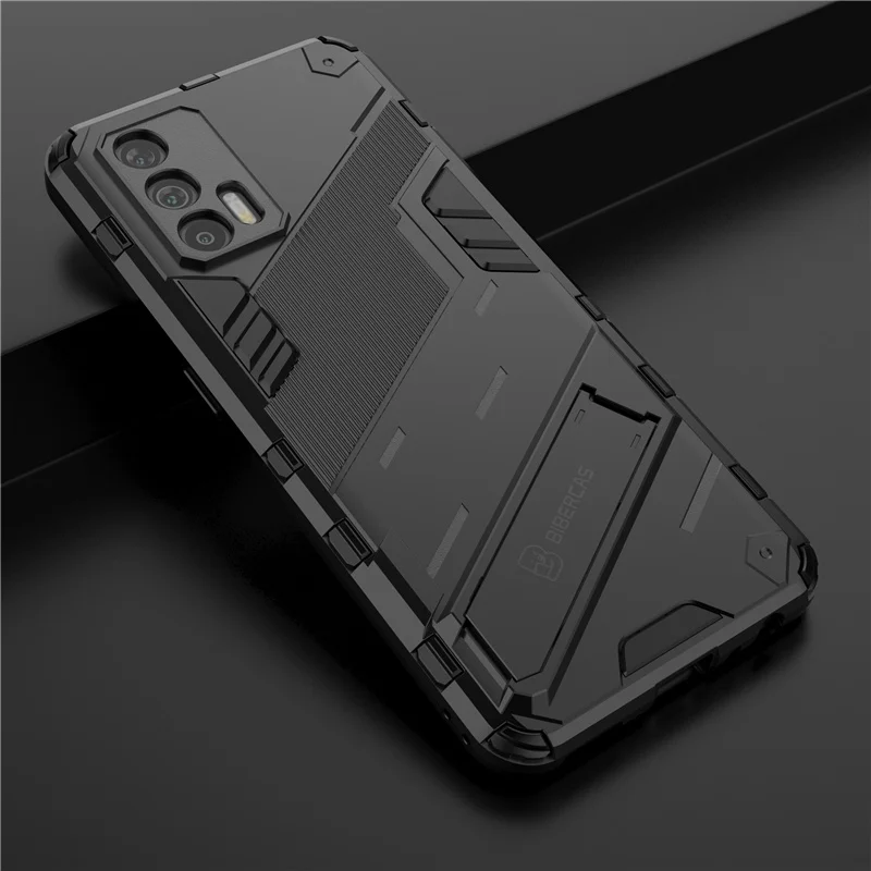 holder cover for realme gt cover for oppo realme gt neo capas punk style back kickstand back holder cover for realme gt fundas free global shipping