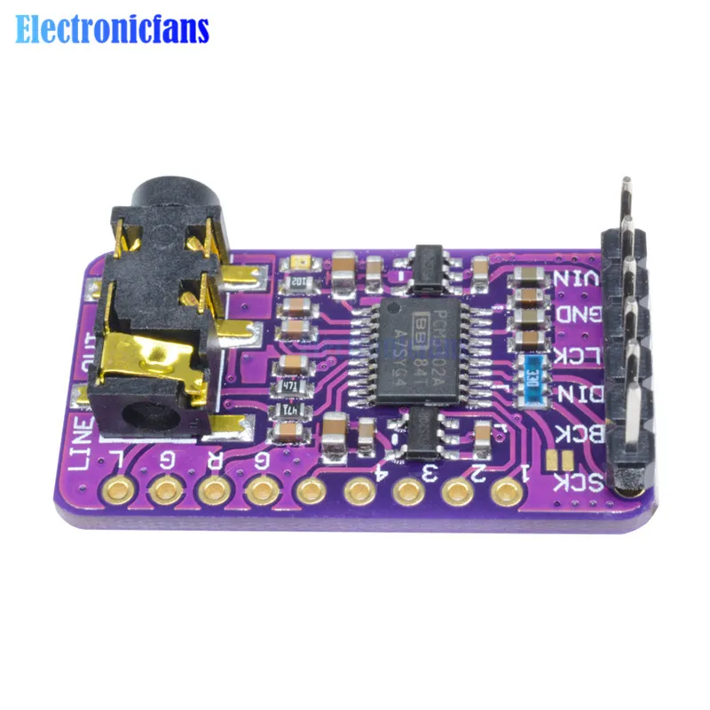 PCM5102 DAC IGS интерфейс декодер звуковая карта плата цифровой аудио GY-PCM5102 Phat формат плеер модуль для Raspberry Pi - Цвет: Фиолетовый