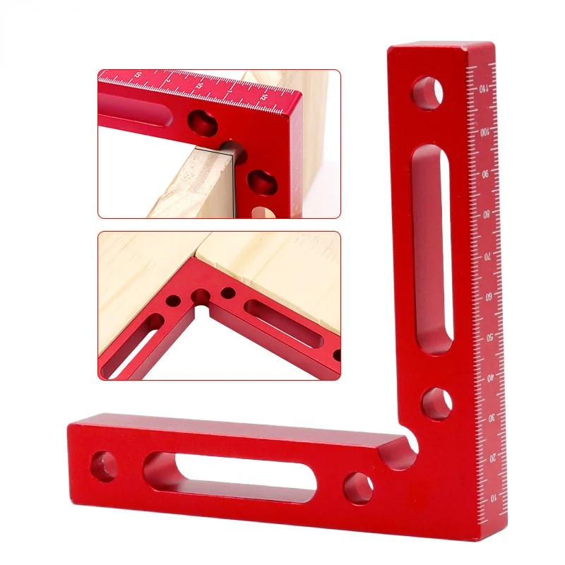 

90 degree L-shaped Auxiliary Jig 120x120mm Square Right Angle Protractor Corrosion-resistant Clip Carpenter New Woodworking Tool