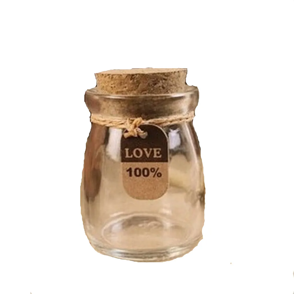 2 шт. Симпатичные мини прозрачные пробковые стеклянные бутылки флаконы банки