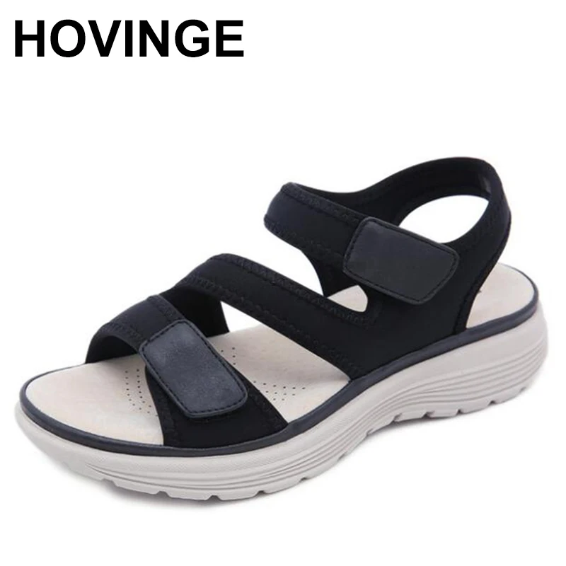 

HOVINGEWomen Sandals MD Leather Soles Sport Leisure Comfortable Soles ms Big Yards of Shoes