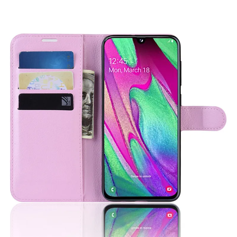 Роскошный кожаный чехол для samsung Galaxy A40, чехол для телефона, чехол для samsung A40 A 40 A405 A405F, SM-A405F, чехол