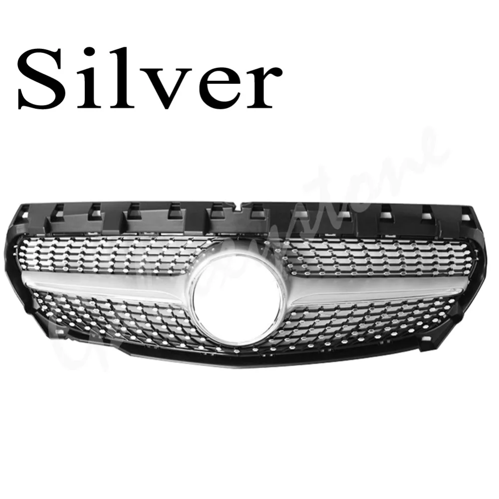 Алмазный Стиль Дизайн серебряная передняя решетка подходит для CLA W117 CLA200 CLA250 CLA45