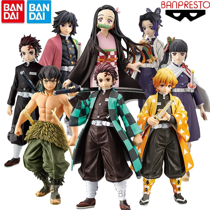 

Bandai Anime Demon Slayer Dolls Kimetsu No Yaiba Anime Figure Kamado Nezuko Kanroji Mitsuri Kamado Tanjuurou Kawaii Kids Toys