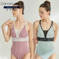 ballet leotard for women exercise clothes lace sling cross gymnastics tights adult elegant aerial yoga clothing