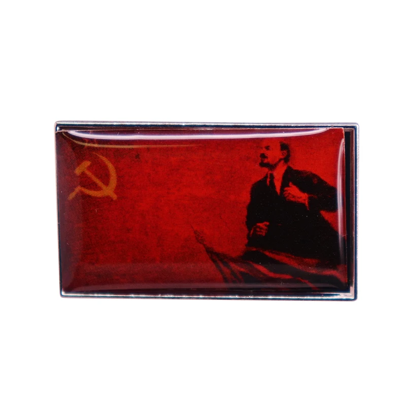 Лацкан с коммунистическим флагом Ленина булавка социализм красный советский