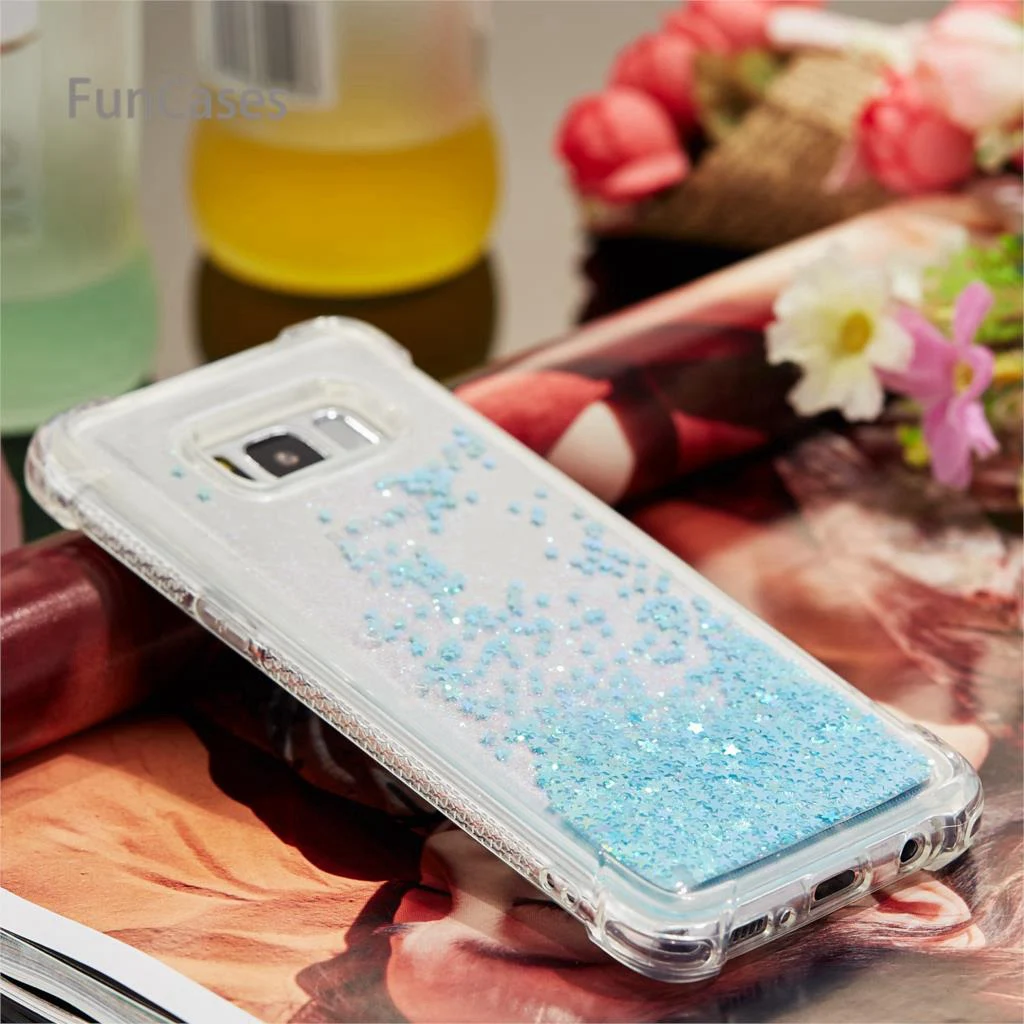 Жидкий чехол СПС Капа samsung S8 мягкая ТПУ задняя крышка Estuche Фламинго Galaxy откидной