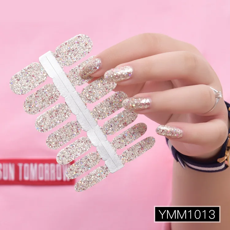 YMM1013 14 шт/Лист 29 цветов наклейки для ногтей стойкая блестка для ногтей безопасные нетоксичные для беременных женщин наклейки для ногтей s - Цвет: YMM1013