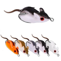 luya bait artificial silicone mouse soft bait with metal clamp anti hanging bottom bait frog fishing bait2021 new fishing gear