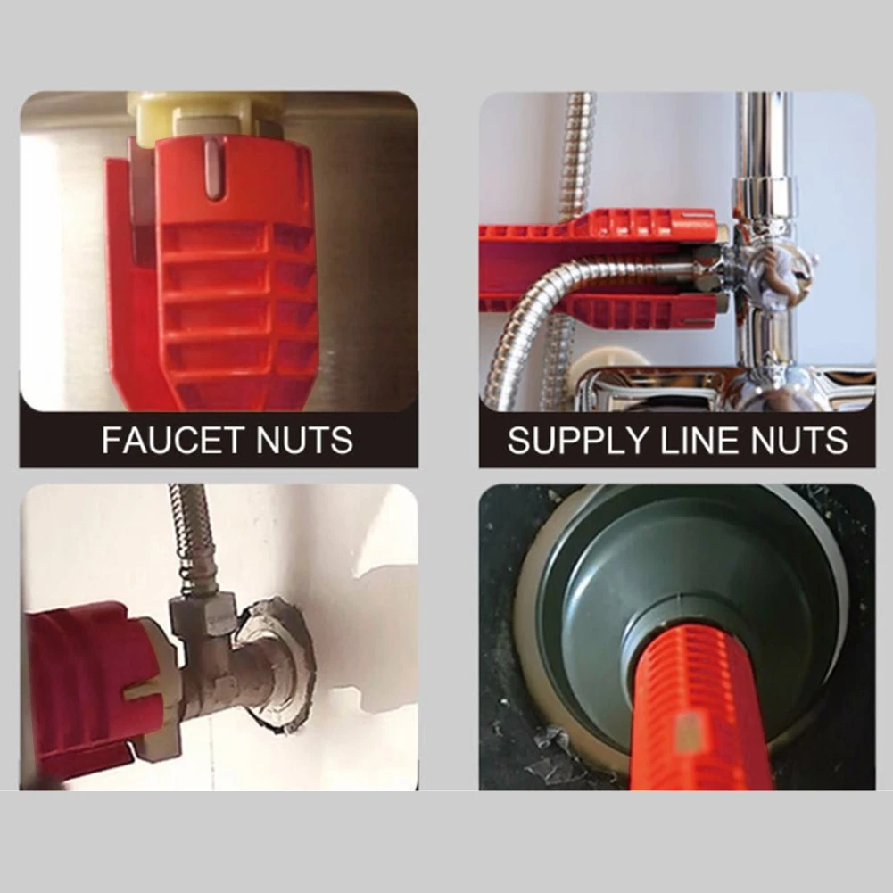 Монтажный ключ для смесителя регулируемый водопроводной трубы двойная головка