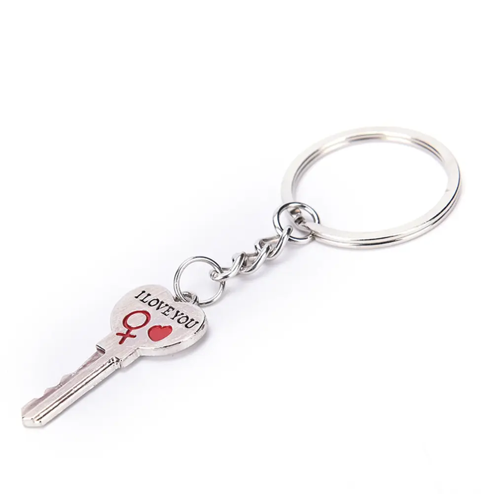 Кольцо для ключей в виде сердца серебряный цвет брелок с цепочкой &quotлюбовь&quot