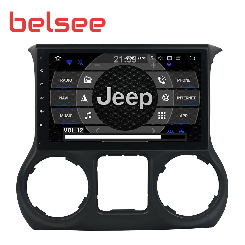 Belsee 10," PX6 Android 9,0 8 ядерный 4 Гб 64 Гб стерео головное устройство автомобильное радио gps Bluetooth Авторадио для Jeep Wrangler JK 2011