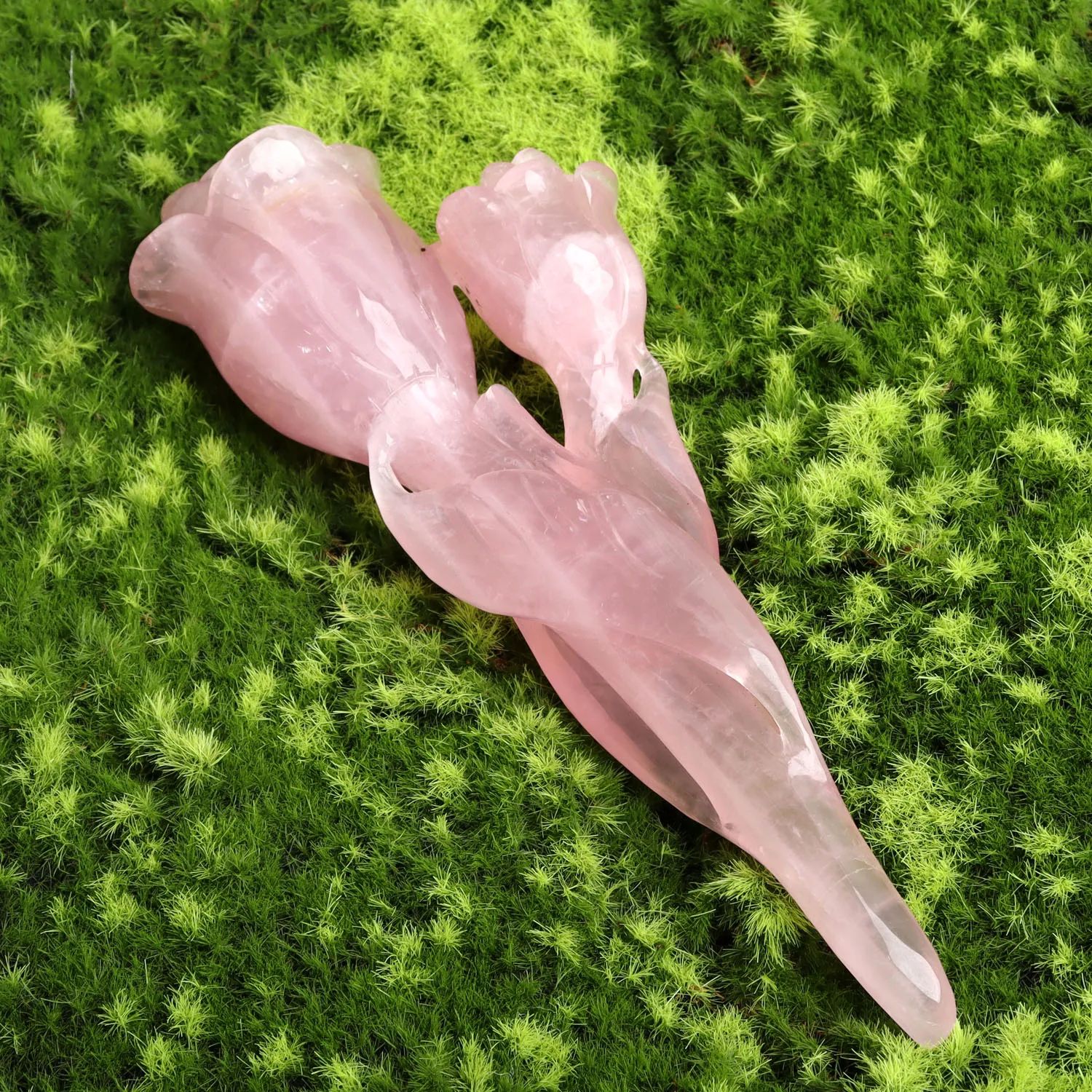 

1pc Natural Crystal Amethyst Wand Healing Reiki Sceptre fox carved Core Mineral Gem Ornamnet Magic Sticks Collection Home Decor