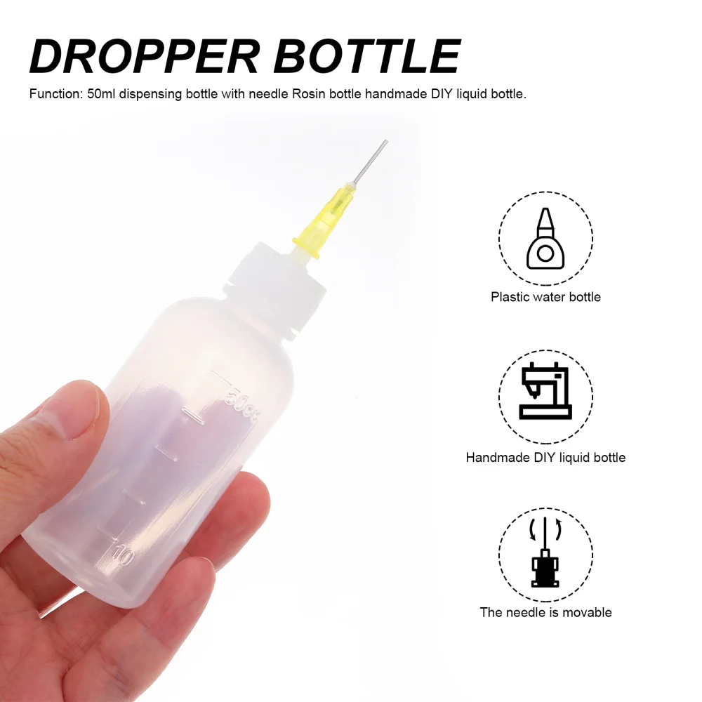 

20PCS 50ML Glue Application Bottles Precision Applicator Bottles with Needle Tip