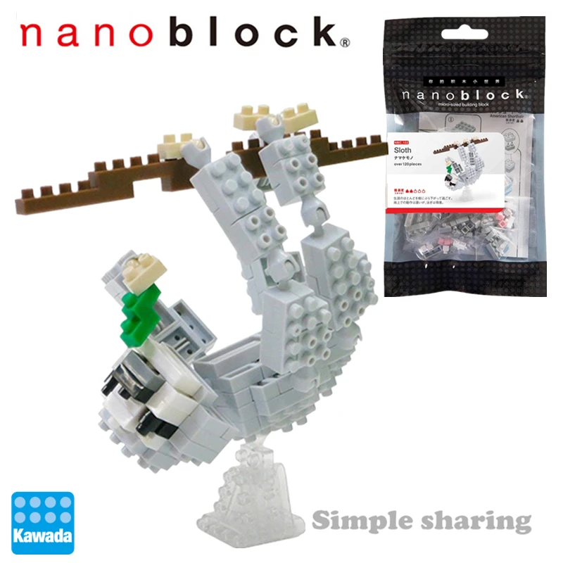 Kawada NanoBlock ленивый Строительный набор пазл 120 штук NBC 122 забавные креативные Развивающие игрушки для детей