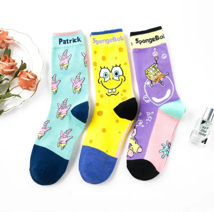 Носки-лодочки в японском стиле аниме с губкой осьминог Мультяшные милые носки