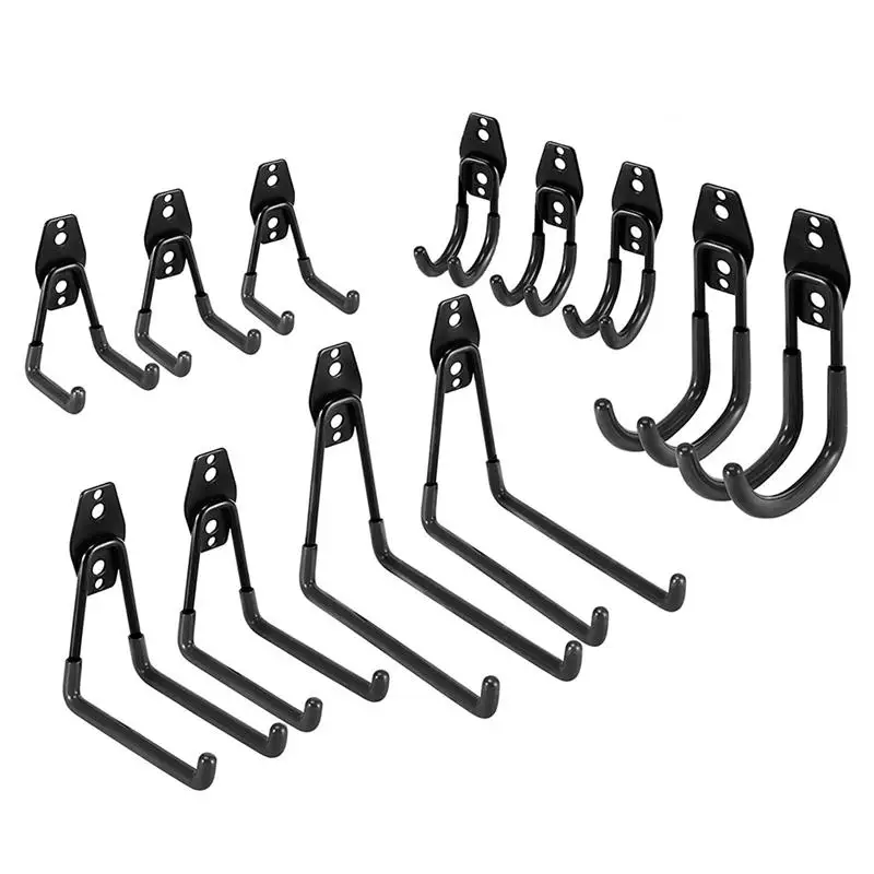 

12pcs Heavy Duty Metal Hooks Garage Wall Mount Storage Hook Garden Tools
