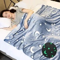 luminous soft blanket night fluorescent childrens blanket summer air conditioning sofa blanket throw bedspread on the bed