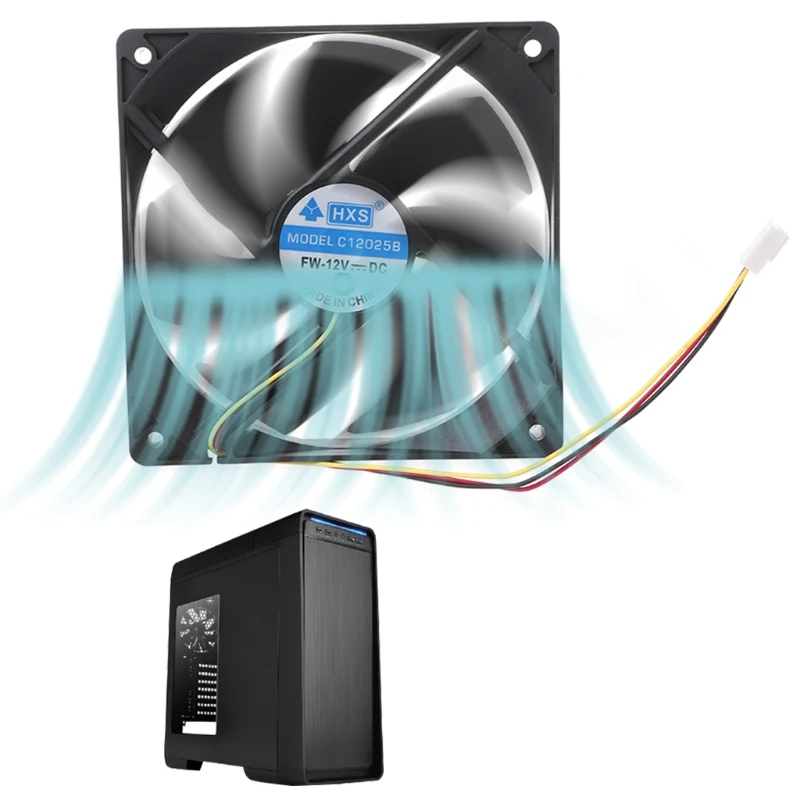 

2021 New 120x120x25mm DC 12V 0.15A 3 Pin 7-Blade Computer Case Cooling Fan Cooler 12025