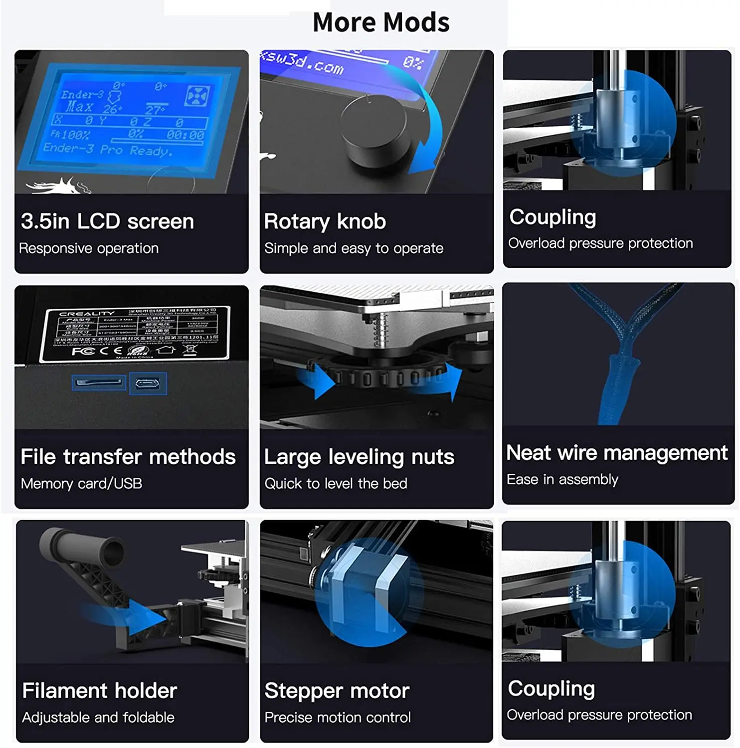Creality Ender 3 Max Модернизированный 3D-принтер большой объем сборки Высокая точность