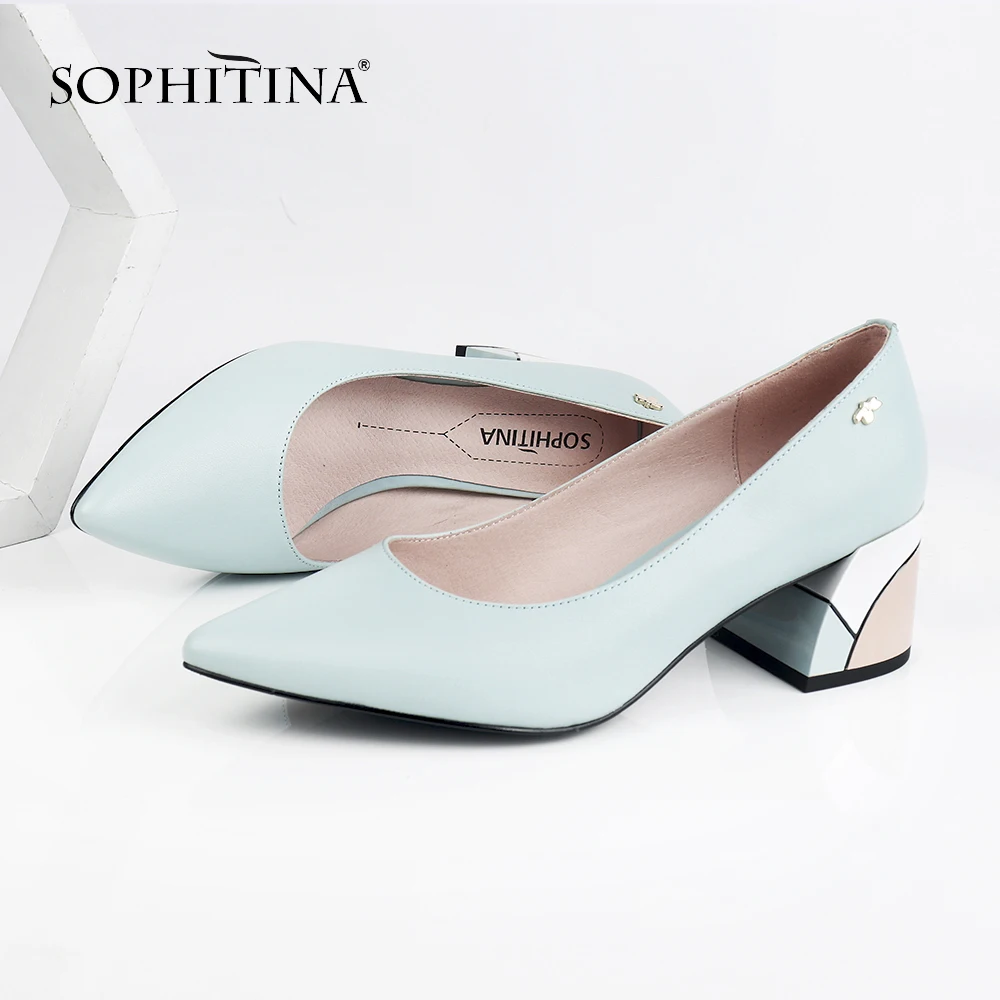 Женские туфли лодочки SOPHITINA офисная элегантная обувь из овечьей кожи на