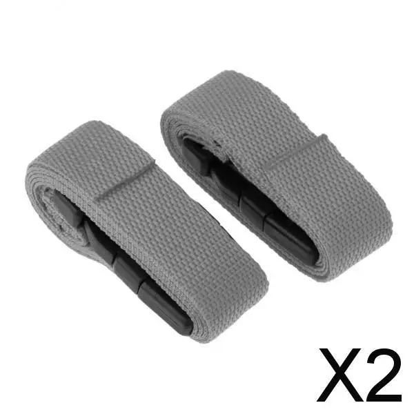 

2x1 Pair 1m 25mm Golf Trolley Webbing Straps with Quick Release Buckle grey