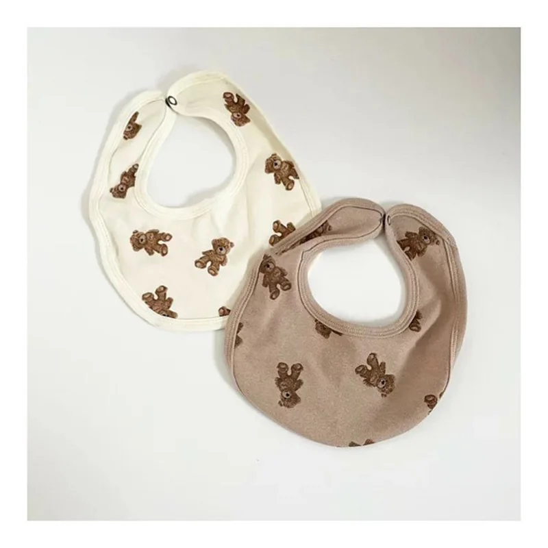 

1 Pc Cute Baby Bibs Toddler Saliva Towel Cotton Infant Breathable Scarf Burp Cloths Newborn Soft Cartoon Bears Feeding Bibs 2021