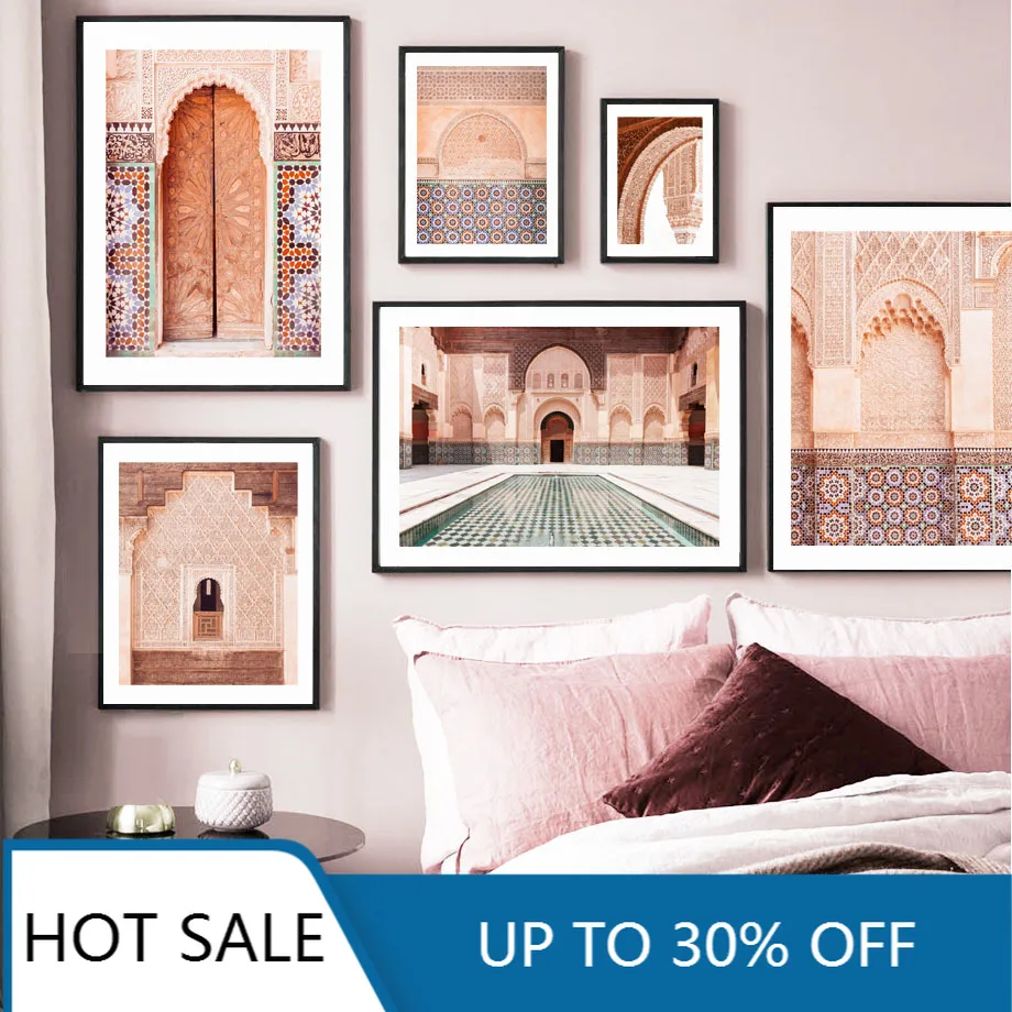 Настенная живопись на холсте постеры с марокканскими восточными воротами