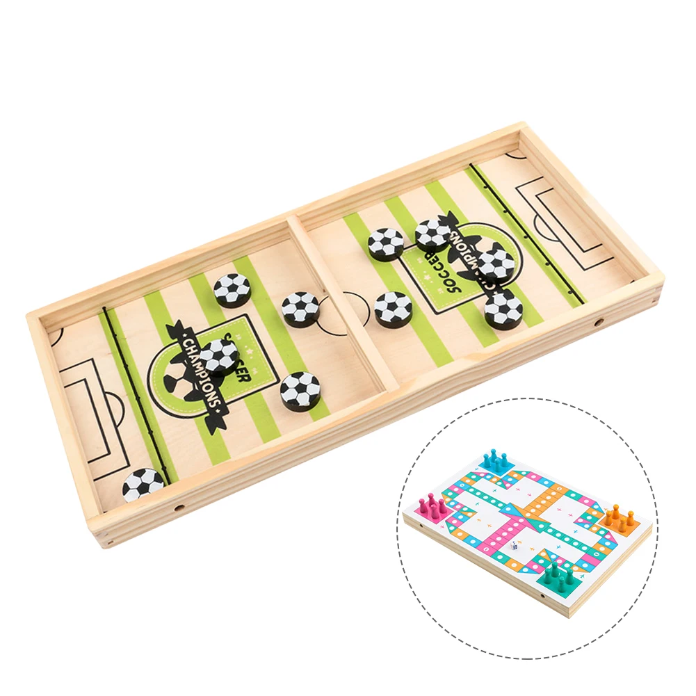 

2 In 1 Foosball Slingshot Funny Home Party Portable Parent-child Interactive Board Game Double Sided Gift Flying Chess Desktop