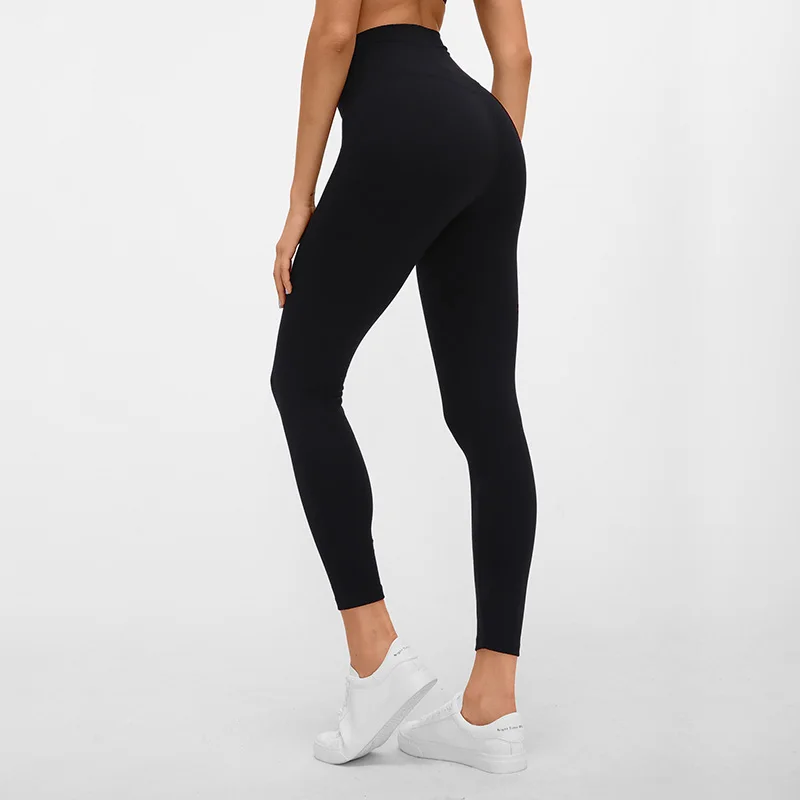Black Imlario Buttery мягкие спортивные обтягивающие женские леггинсы для фитнеса с высокой посадкой, штаны для бега, йоги, контроль живота, тренировочные трико, полная длина - Цвет: Black
