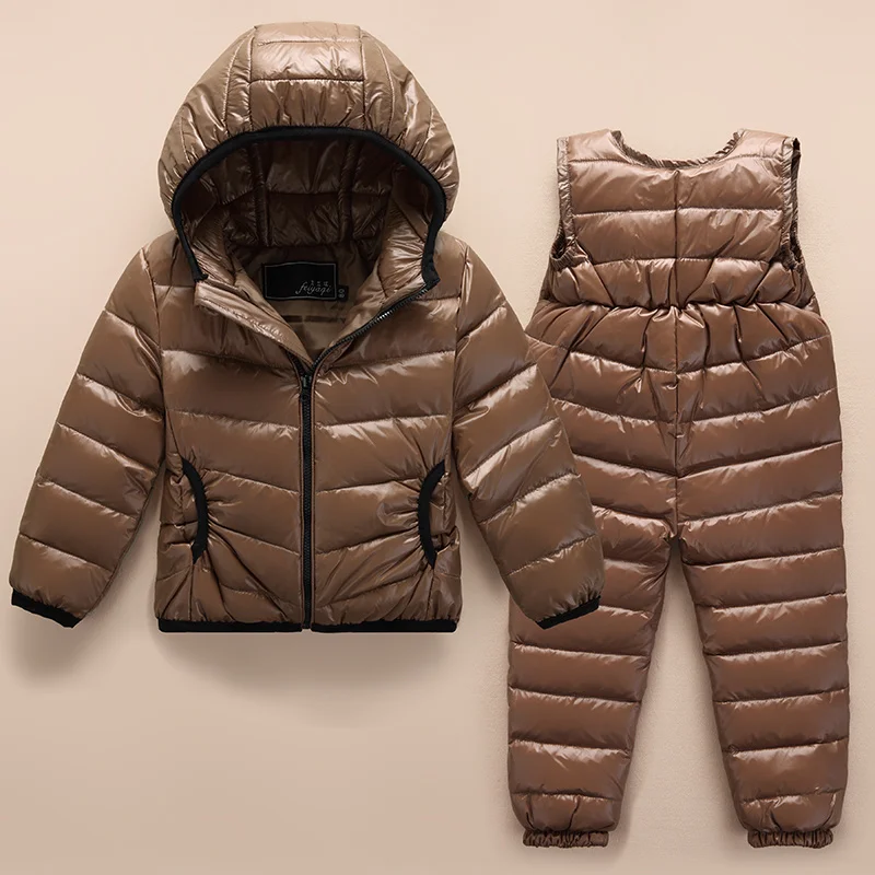 

2022 New Children Winter 90% Duck down Jacket Baby girl clothes Ski Wear Boy Infant Parka Snow Set Warm light Clothing Sets