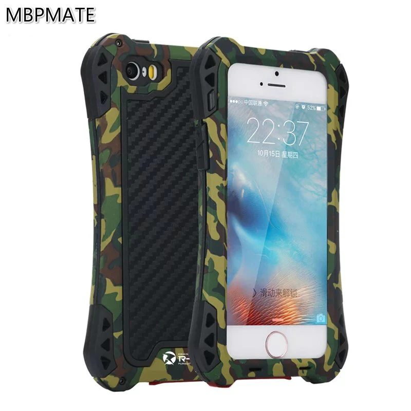 Камуфляжный чехол MBPMATE для iphone X 5c 5S SE 6 6S plus 6Plus 7 8 Plus XS Max металлический алюминиевый