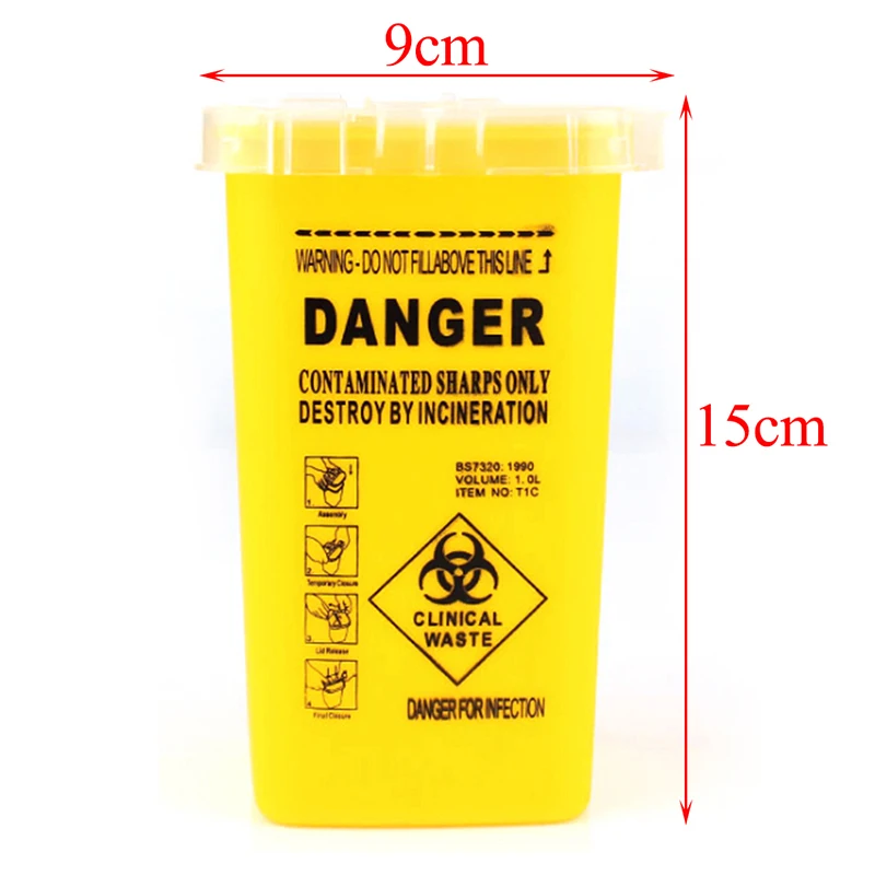 Biohazard игла утилизация для медицинских стоматологических татуировок 15x10x10 см 1 шт.