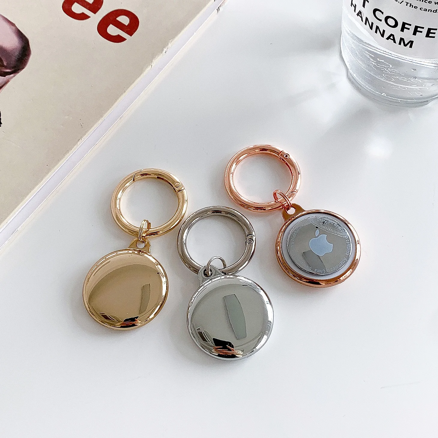 Воздушные бирки роскошный защитный чехол с золотым покрытием и брелоком сумка