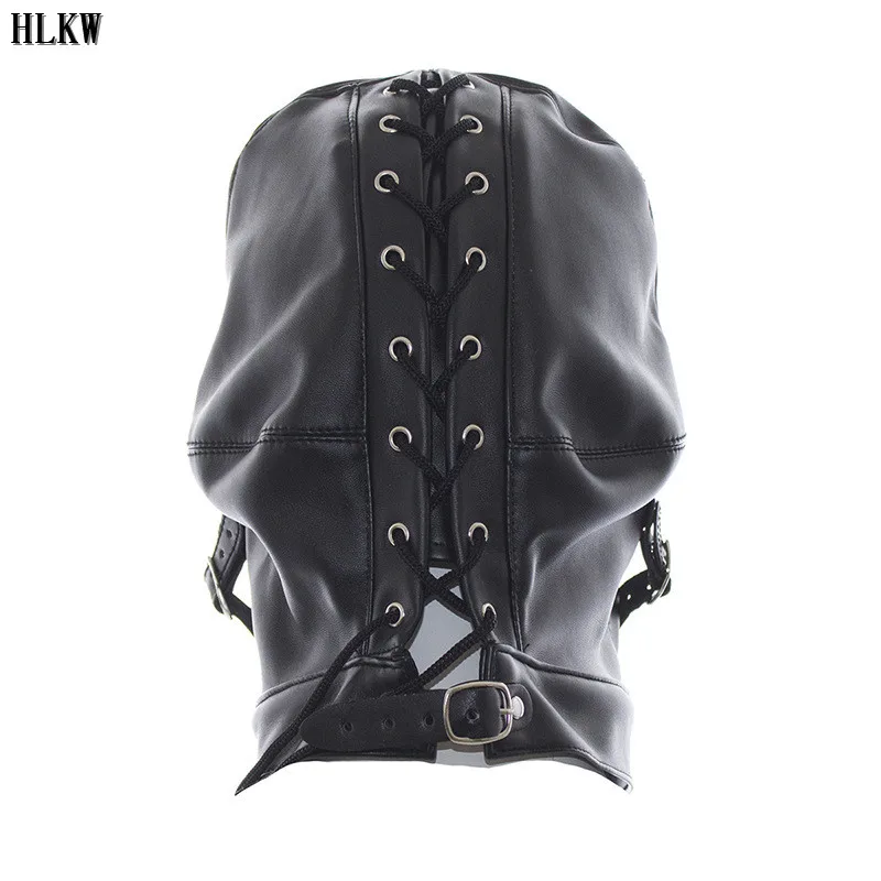 Маска-капюшон из искусственной кожи с открытыми глазами и 2 отверстиями |