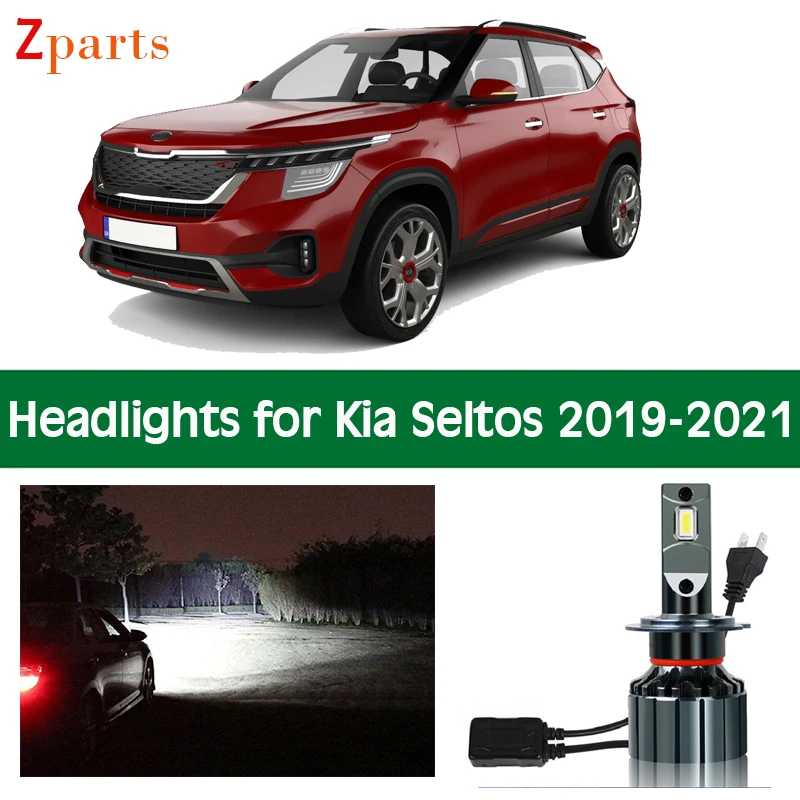Car Headlamp Bulbs For 2019 2020 2021 Kia Seltos LED Headlight Lighting Low Beam High Beam Canbus Lamp SP2 SP2I Accessories Part