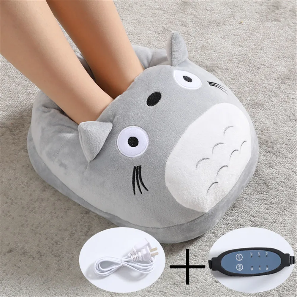 

Грелка для ног с подключаемыми штекерами, мультяшная электрическая подогревающая обувь для офиса, теплый мат для ног, Зимняя Теплая обувь, а...