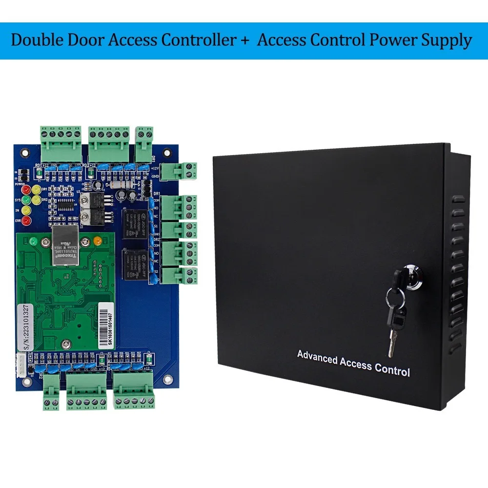 2 with Converter OBO руки TCP/IP Управление Панель доска с DC12V 5A металлический Питание конвертера для 1/2/4 двери офис Прихожая Системы - Color: 2 with Converter