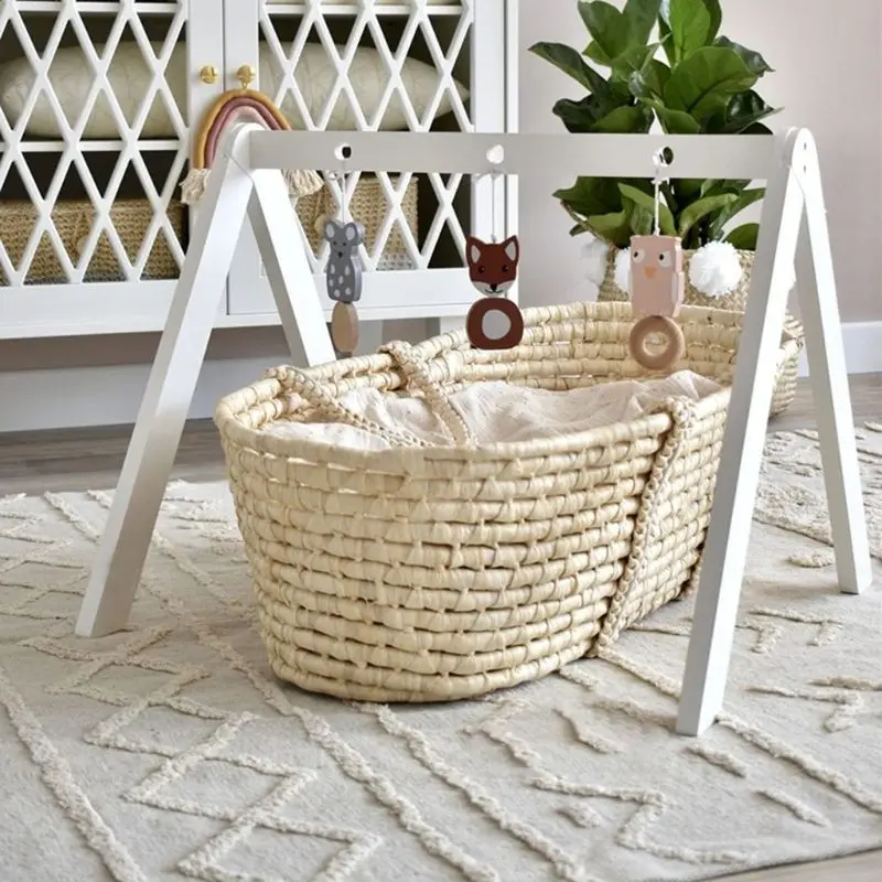

Nordic Wooden Fitness Rack Children Room Decorations Baby Play Gym Activity Pendants Hanging Bar Newborn Gifts