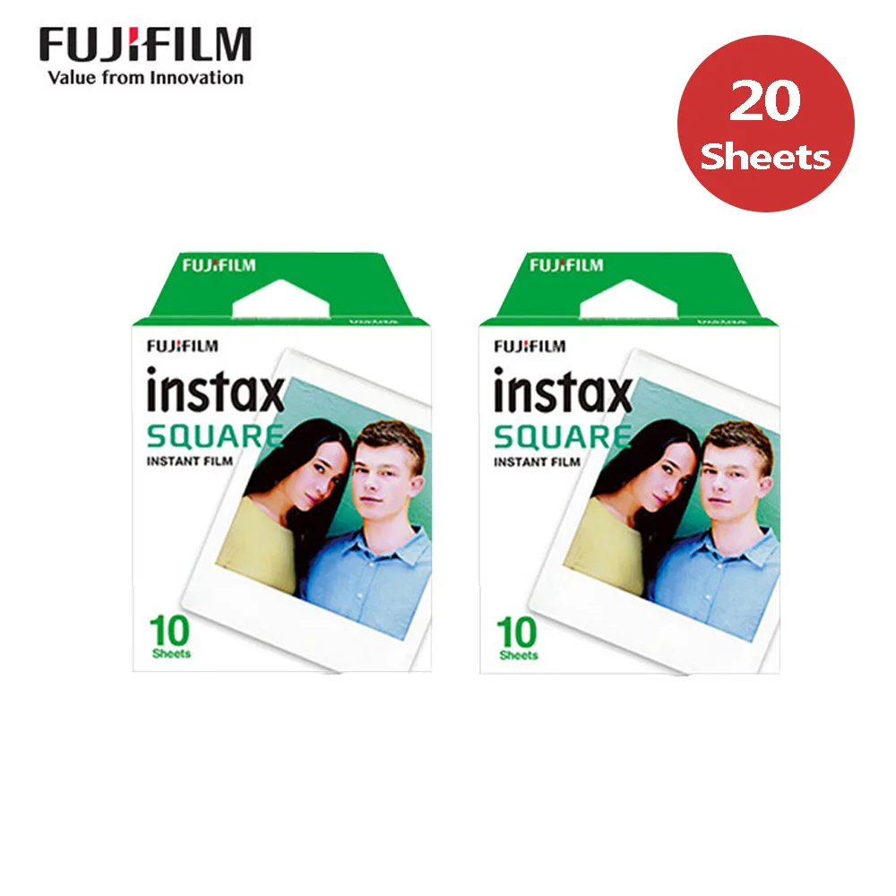 10-100 листов Fujifilm Instax квадратная пленка фотобумага для Fuji Instax квадратная SQ6 SQ10 SQ20 для Instax SP-3 принтер для смартфонов - Цвет: 20 Sheets