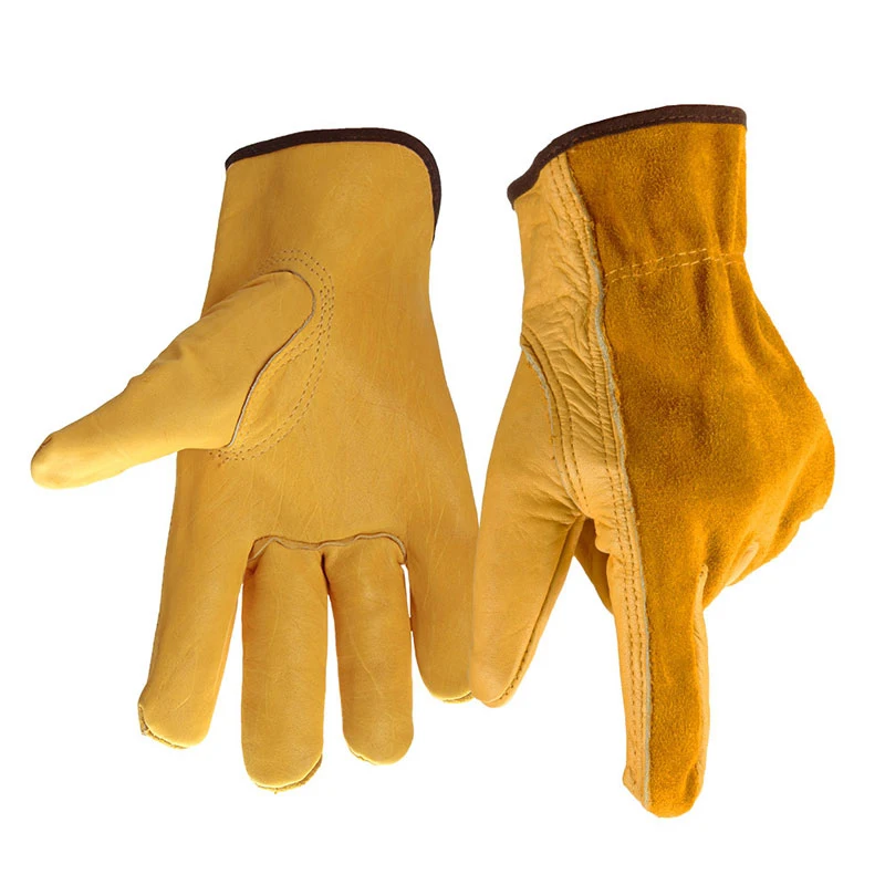 

1 Pair Gardening Leather work Gloves Anti-scald Wear-resistant Tearing-resistant Puncture Proof Unisex Work Gloves
