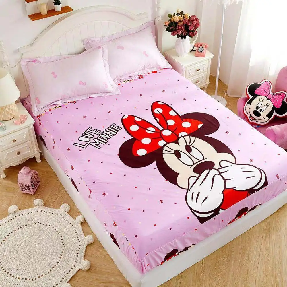 Милый розовый чехол для кровати Disney с Минни Маус 1 2 м 5 8 простыня детей декор