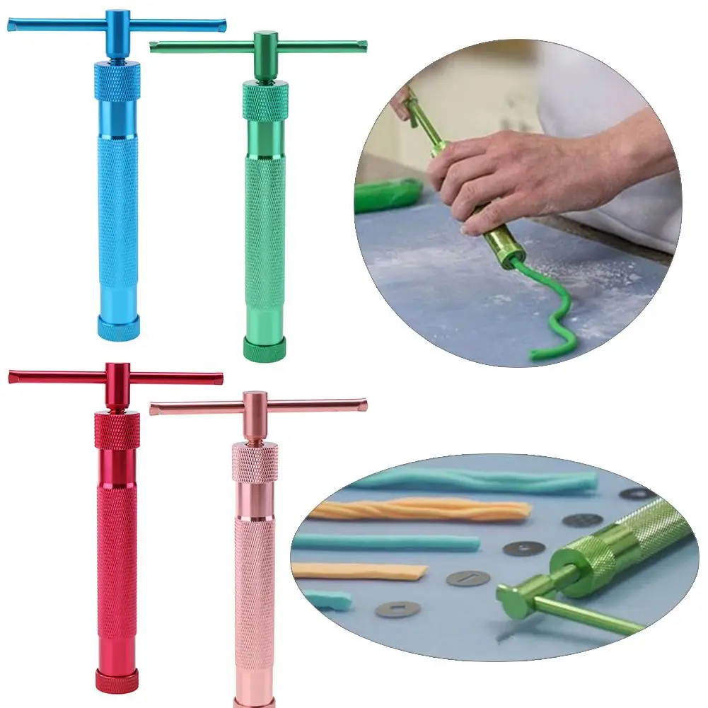 

DIY Craft Pottery Clay Extruder Fondant Cake Slime Pastry Gun Modeling Tool Clay Extruder Fondant Cake Putty Tool Bakeware Gun