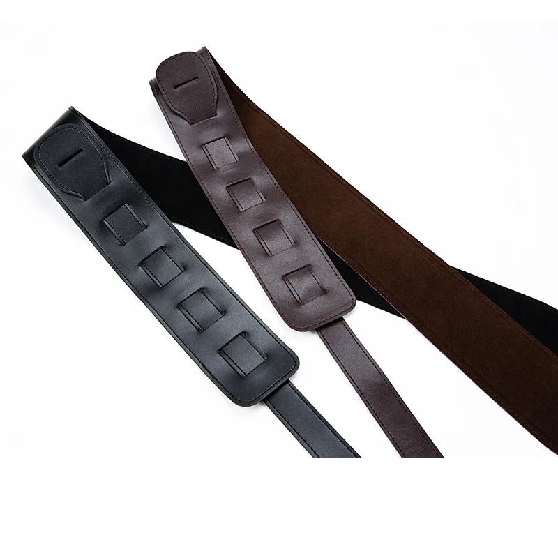universal einstellbare hohe qualität gitarre lederband elektrische gitarre bass strap strap musical gitarre teile zubehör free global shippi