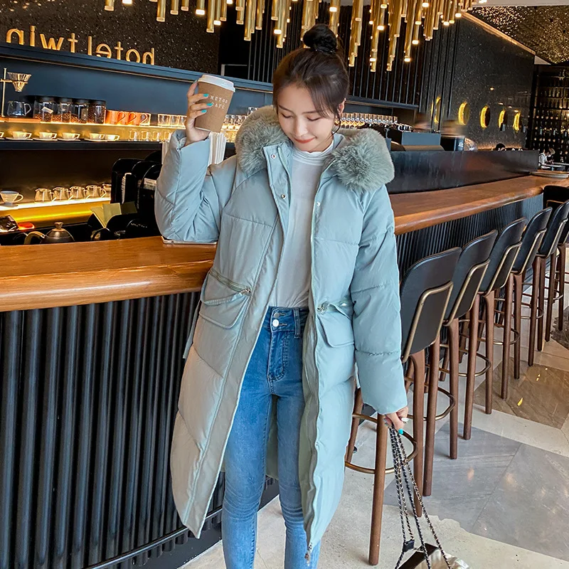 Winter Coat Women Mid-length Over The Knee New 2021 Korean Version Loose Jacket