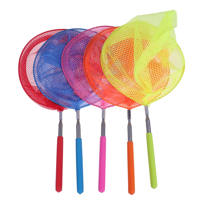 

1pc Kids Telescopic Butterfly Net Extendable 34 Inches And Anti Slip Grip Perfect For Catching Bugs Insect Colorful Fishing Toys